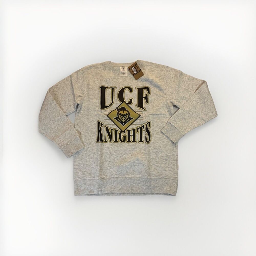 UCF Knights Crewneck Sweatshirt Youth Medium 8-10 Gray NWT Rivalry Threads